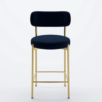 Lot de 2 fauteuils de bar velours noir Lili