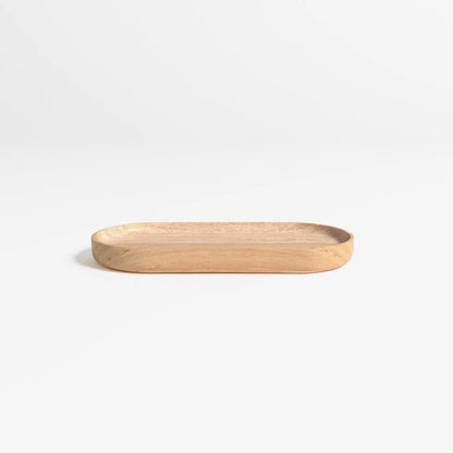 Set de 2 plateaux en bois d'acacia naturel