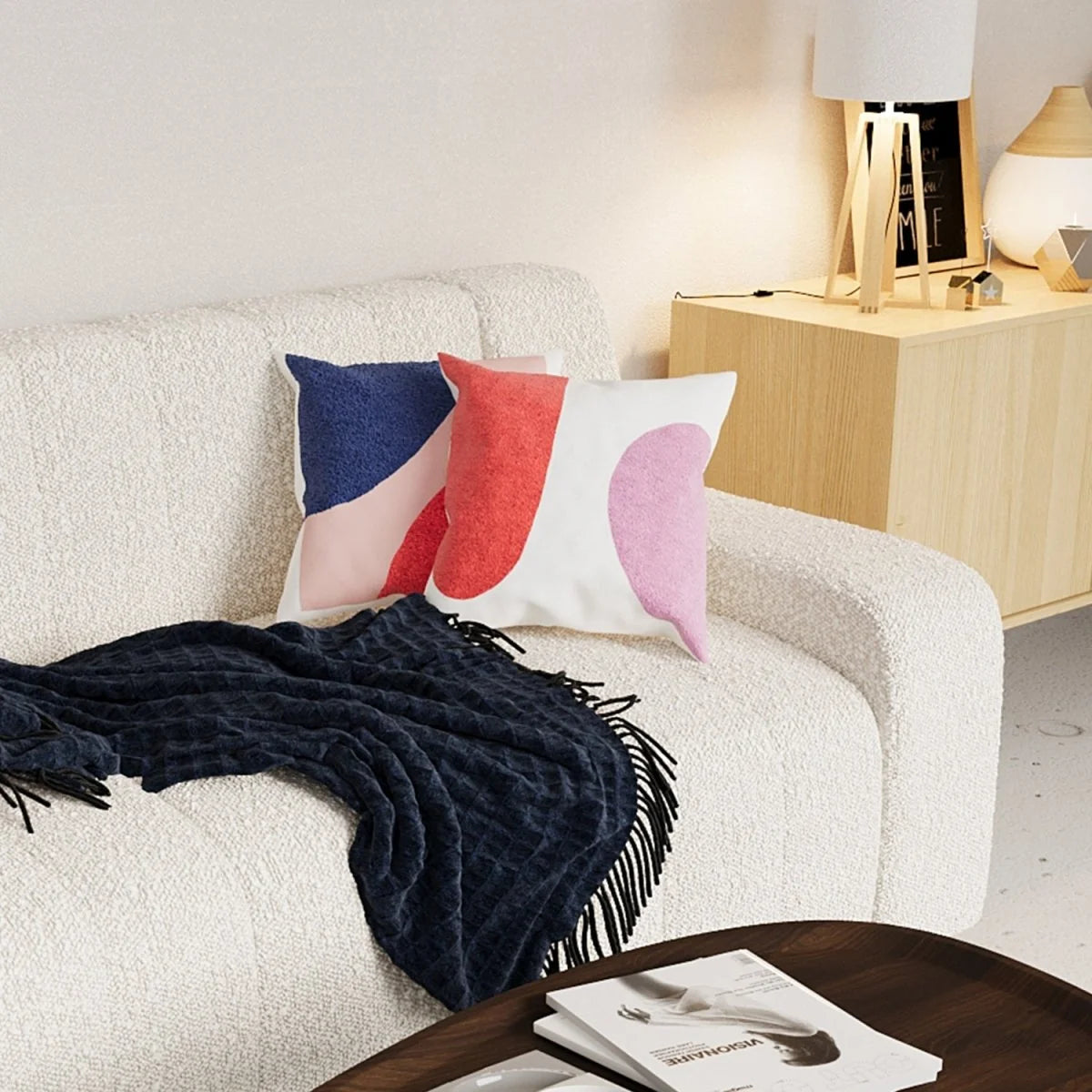 Coussin brod  design moderne color  Nairobi