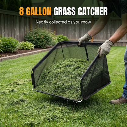 WORKPROX 16-Inch Manual Push Reel Lawn Mower with Adjustable Height and Integrated Grass Catcher