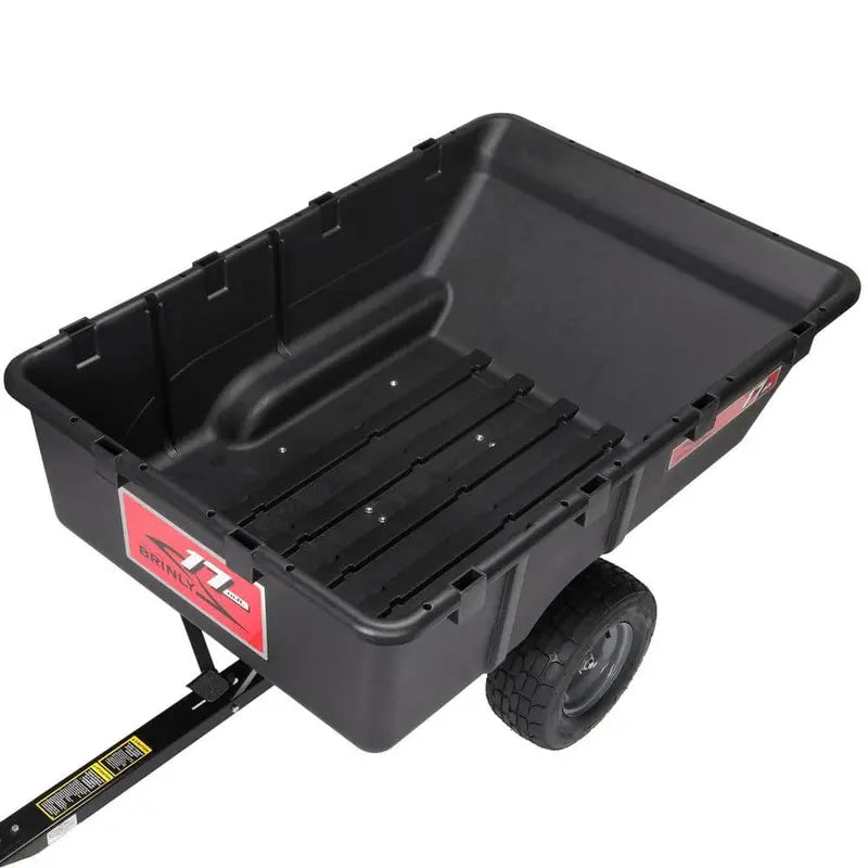 Brinly-Hardy 850 lb 17 cu ft Tow-Behind Poly Utility Cart for Lawn Tractors & Zero-Turn Mowers
