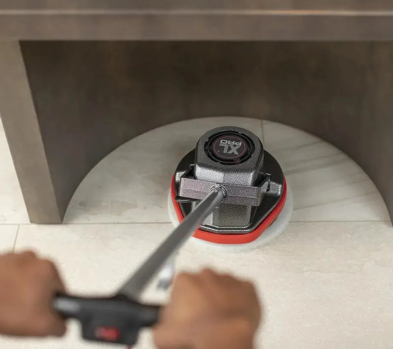 Oreck ORB550MC Commercial Orbital Hard Floor Cleaner  Random-Drive, Wide-Path, 50-Foot Cord, Gray/Red