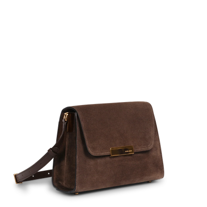 Mini Amelot  - Cuir Velours Chocolat