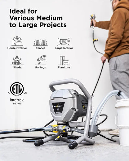 2024 High-Efficiency Airless Paint Sprayer  No Thinning Required, Low Overspray, Ideal for Interior & Exterior DIY Projects with Full Accessory Kit