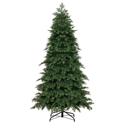 6-Foot Unlit Hinged Artificial Christmas Tree  Compact Green Holiday Tree with 721 Realistic Branch Tips