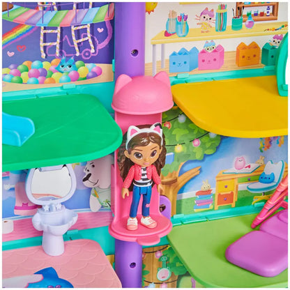 Gabby’s Dollhouse, Purrfect Dollhouse 2-Foot Tall Playset with Sounds, 15 Pieces