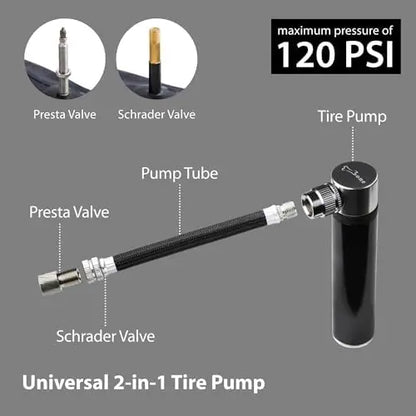 BONE 14-in-1 Portable Bike Repair Tool Kit with Tire Pump & Wrench for Mountain/Road Bikes