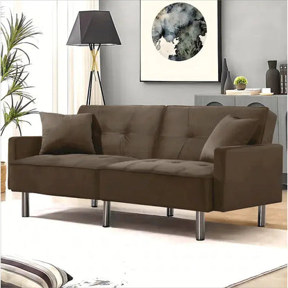 80-Inch Convertible Futon Sofa Bed  Dual-Function Sleeper Sofa
