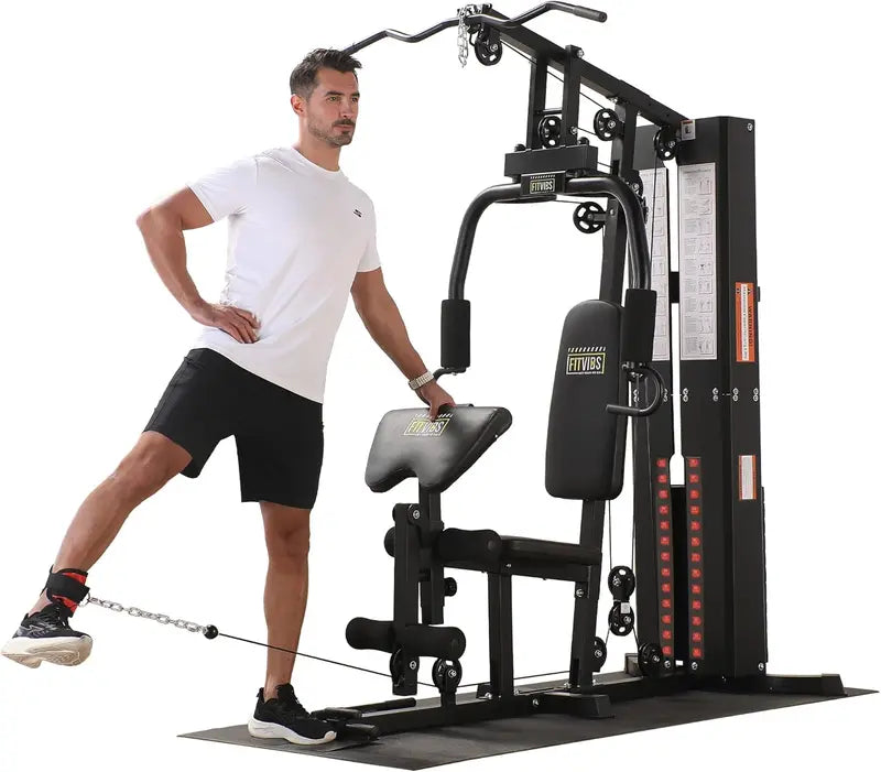 BalanceFrom Steel-Frame Home Gym Machine  Includes Floor Mat & Multi-Station Design