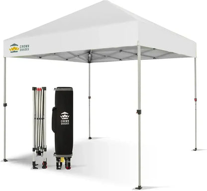 10×10 One-Click Pop-Up Awning  Silver-Coated Sunshade Canopy for Beach, Picnic & Outdoor Events