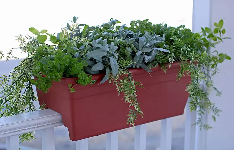 The HC Companies (#SPX24DB0A1) Deck Rail Box Planter, White 24″