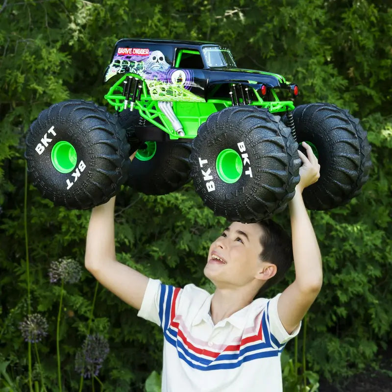 Monster Jam Mega Grave Digger RC Monster Truck  1:6 Scale, All-Terrain Remote-Controlled Toy with LED Lights