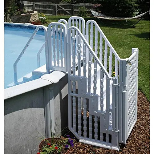 Easy Step Pool Entry System  ADA-Compliant Access Platform with Integrated Safety Gate