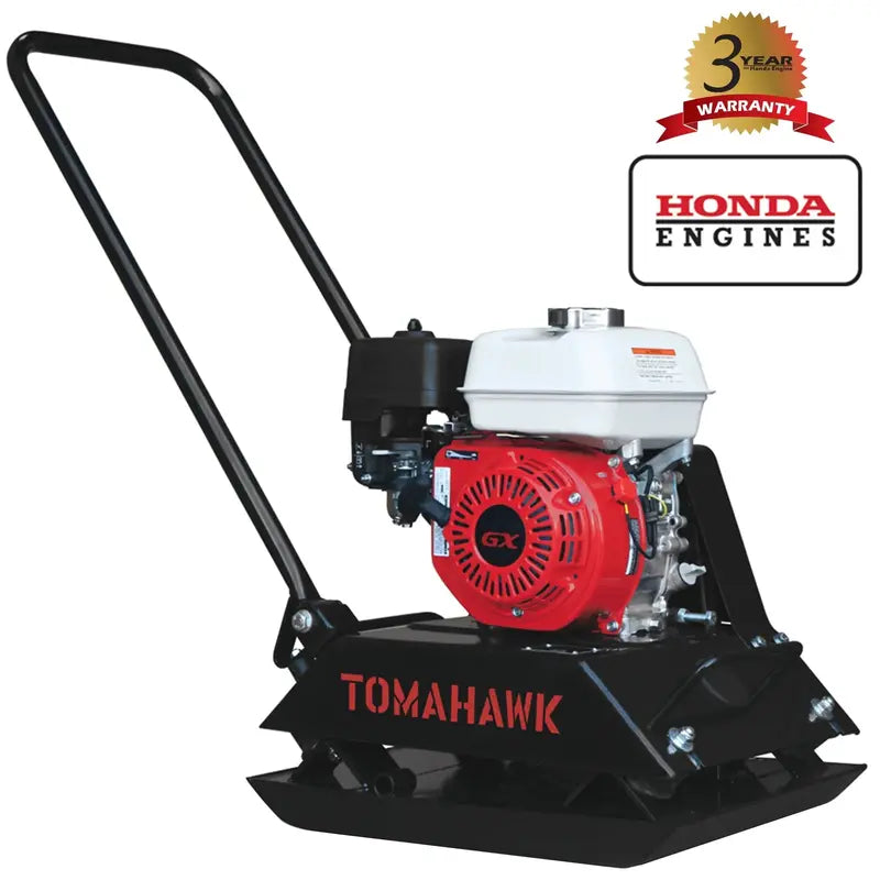 Tomahawk Power Gas Plate Compactor  5.5 HP, 3000 lbs/ft Force, 63cc Engine, 17×13″ Plate