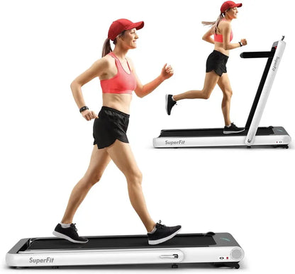 Dual-Function Folding Treadmill  4.75HP Under-Desk Model with App Compatibility