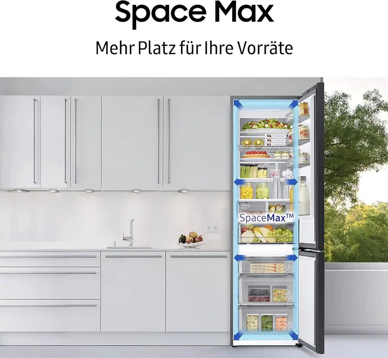 Samsung RL38C600CSA 203 cm All-in-One Fridge-Freezer  390L Total Capacity, AI Energy Mode