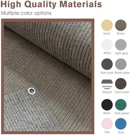 SUNNY GUARD 3×10′ Brown-Grey Heavy Duty Balcony Privacy Screen for Outdoor Patio Deck