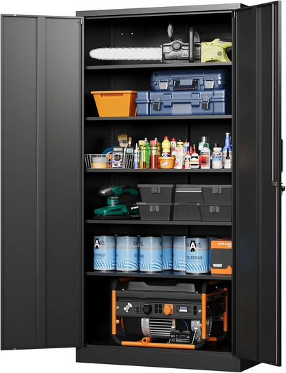 Locking Steel Garage Locker — 72-Inch Tall Tool Storage Cabinet