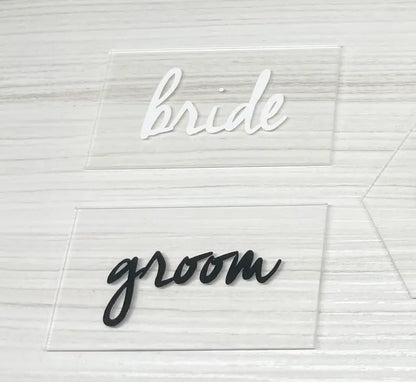 Clear Rectangular Acrylic Place Cards for Seating Charts