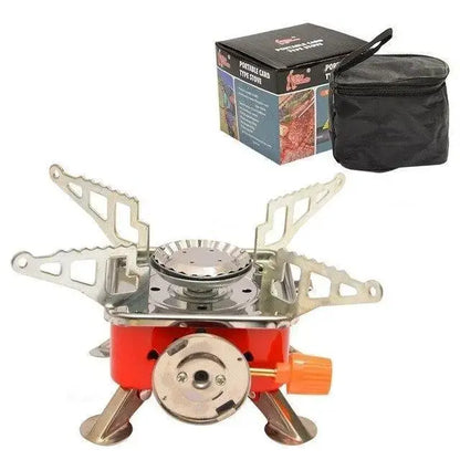 Portable Butane Gas Stove  Lightweight Single Burner, Non-Stick Surface, 2800W Power, Travel-Friendly