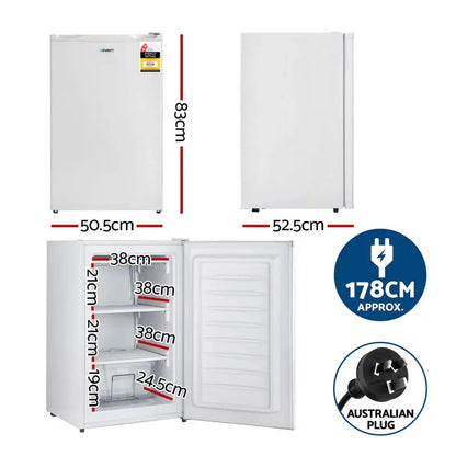 Devanti 81-Liter Upright Freezer in White