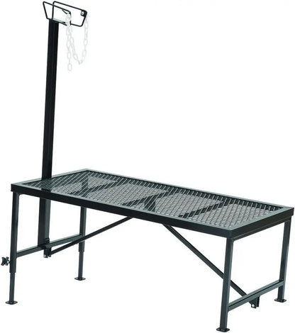 Weaver Leather Adjustable Livestock Trimming Stand  Sturdy Steel Design with Wire Headpiece for Sheep & Goats