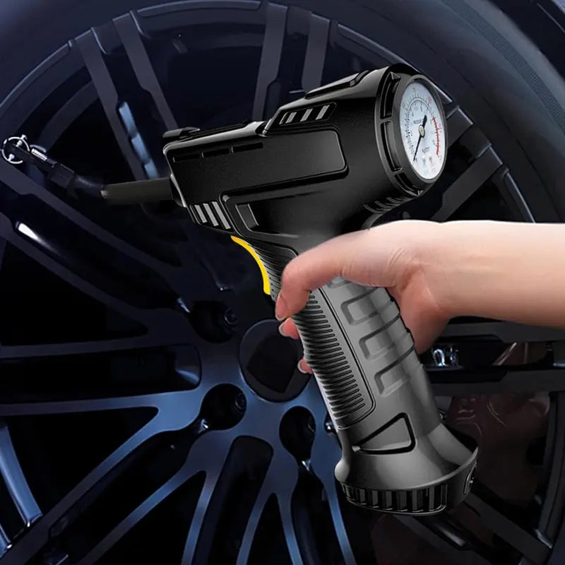 12V Tire Inflator with Emergency LED Flashlight and Digital Pressure Gauge