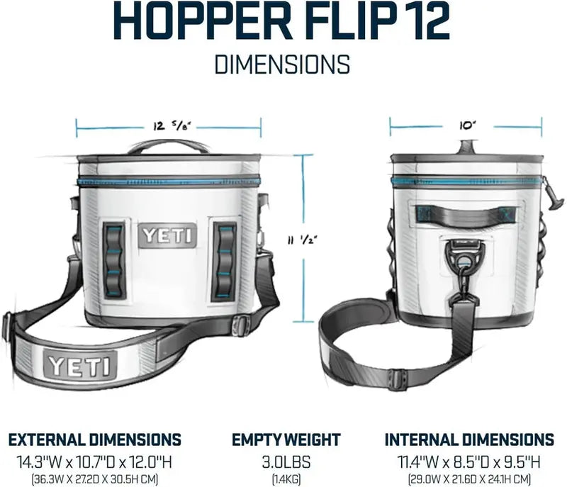 Hopper Flip 12-Quart Portable Soft-Sided Cooler  Lightweight & Leakproof
