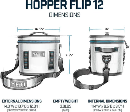 Hopper Flip 12-Quart Portable Soft-Sided Cooler  Lightweight & Leakproof