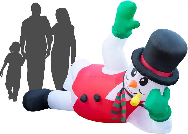 Holidayana 4.5ft Merry Christmas Santa Hat Inflatable with LED Lights for Yard & Garden Decor