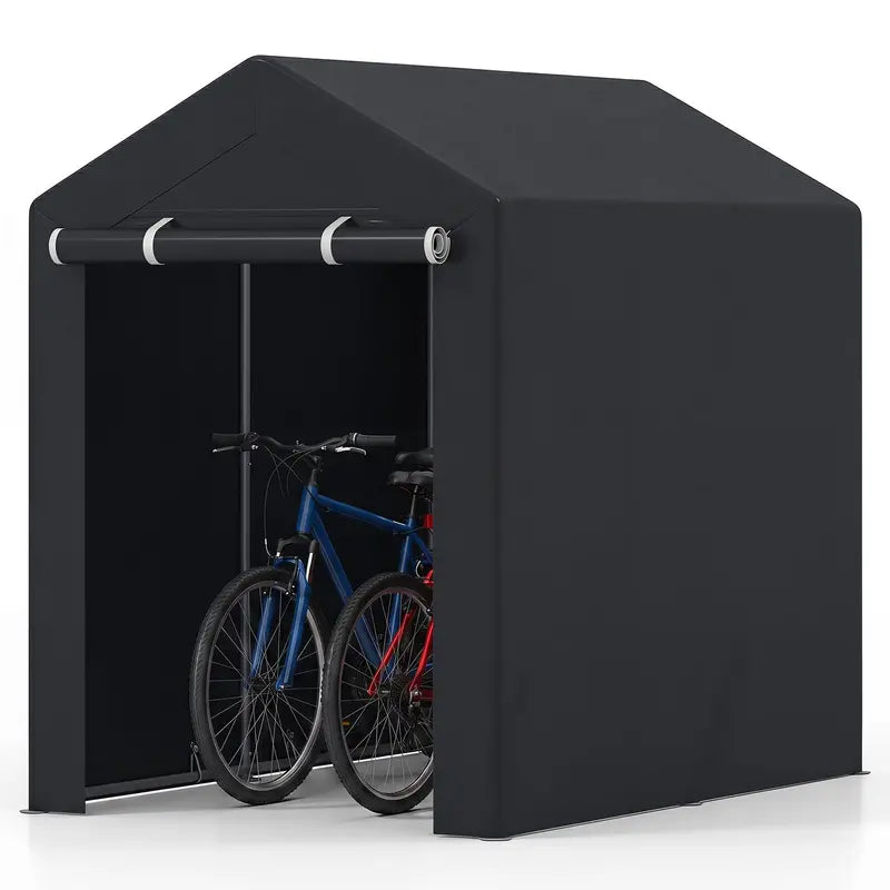 Heavy-Duty Portable Storage Shed  Waterproof Outdoor Carport & Garage Tent for Vehicles or Gear