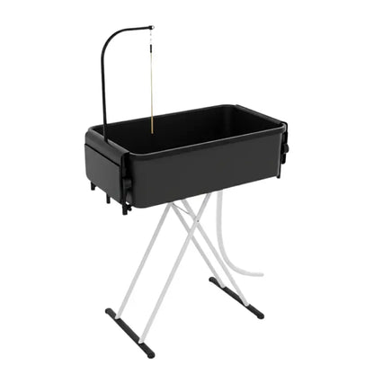 2-in-1 Portable Pet Grooming Station  Foldable Bathtub & Table with Drain Hose