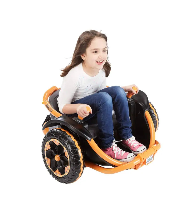 Power Wheels Wild Thing Orange 360-Degree Spin Ride-On Vehicle for Advanced Riders