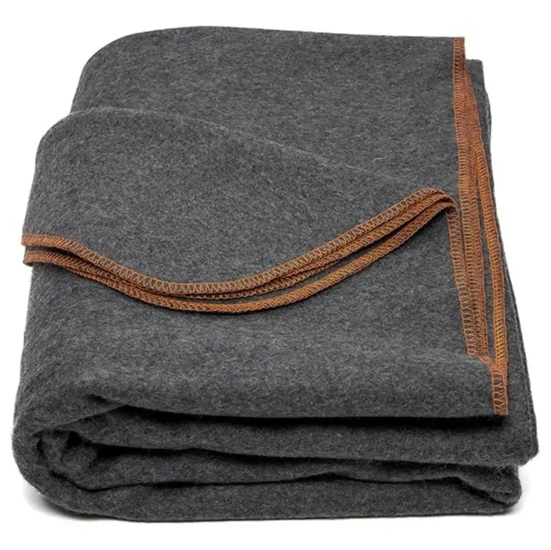 Wool-Blend Travel Blanket (64″ x 88″)  Compact, Warm Throw for Camping & On-the-Go Use