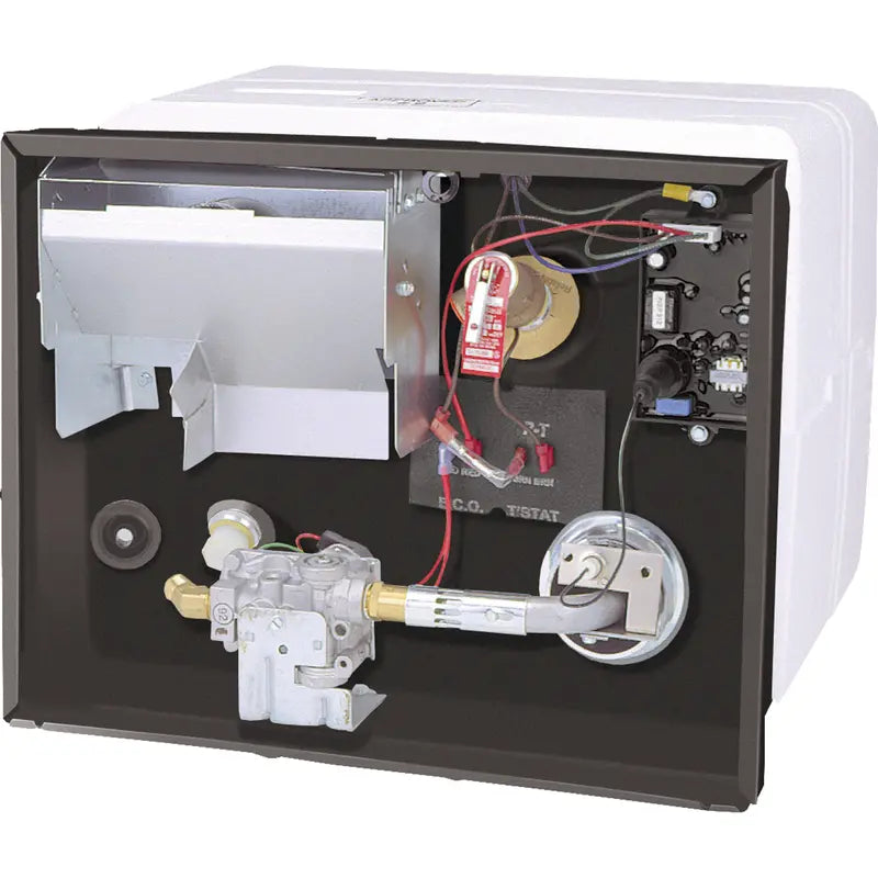 6-Gallon RV Gas Water Heater  Polar White Finish with U-Tube Heat Exchanger