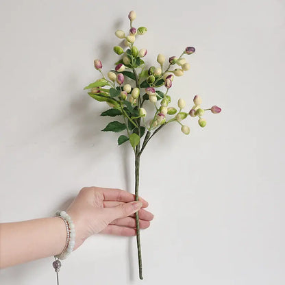 Christmas Silk Flower Ornaments  Festive Artificial Floral Accents for Holiday Decor