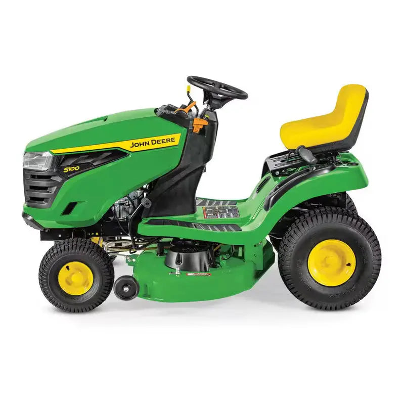 John Deere S100 42″ Gas-Powered Riding Lawn Mower  17.5 HP V-Twin Engine, Hydrostatic Transmission