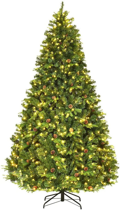 Premium Hinged Pre-Lit Spruce Christmas Tree  540 Warm White LED Lights Included