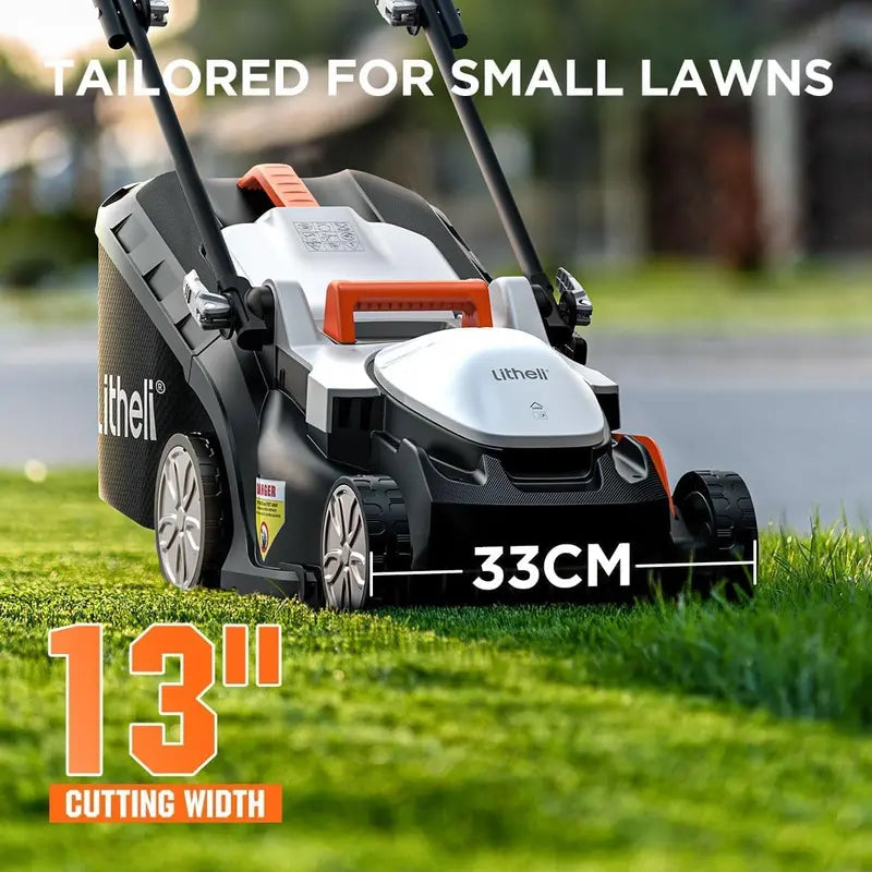 Litheli U20 Handy+ 20V 13″ Compact Cordless Lawn Mower for Small Gardens