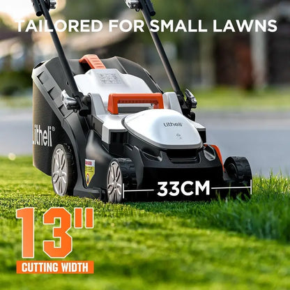 Litheli U20 Handy+ 20V 13″ Compact Cordless Lawn Mower for Small Gardens