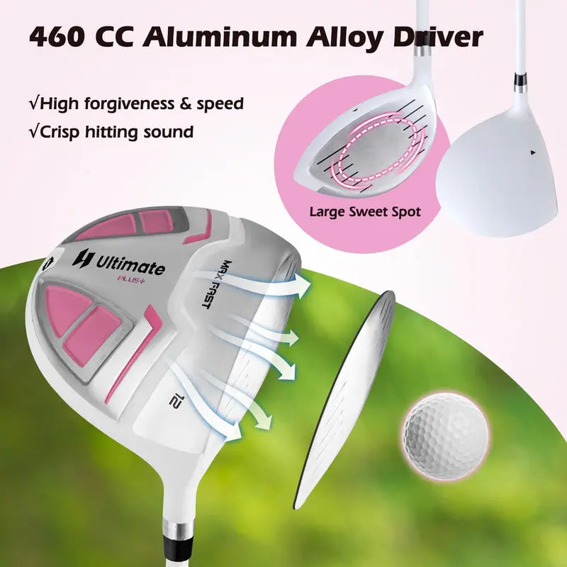 Women’s Full 11-Piece Golf Set  Right-Handed Starter Kit with Oversized 460cc Driver