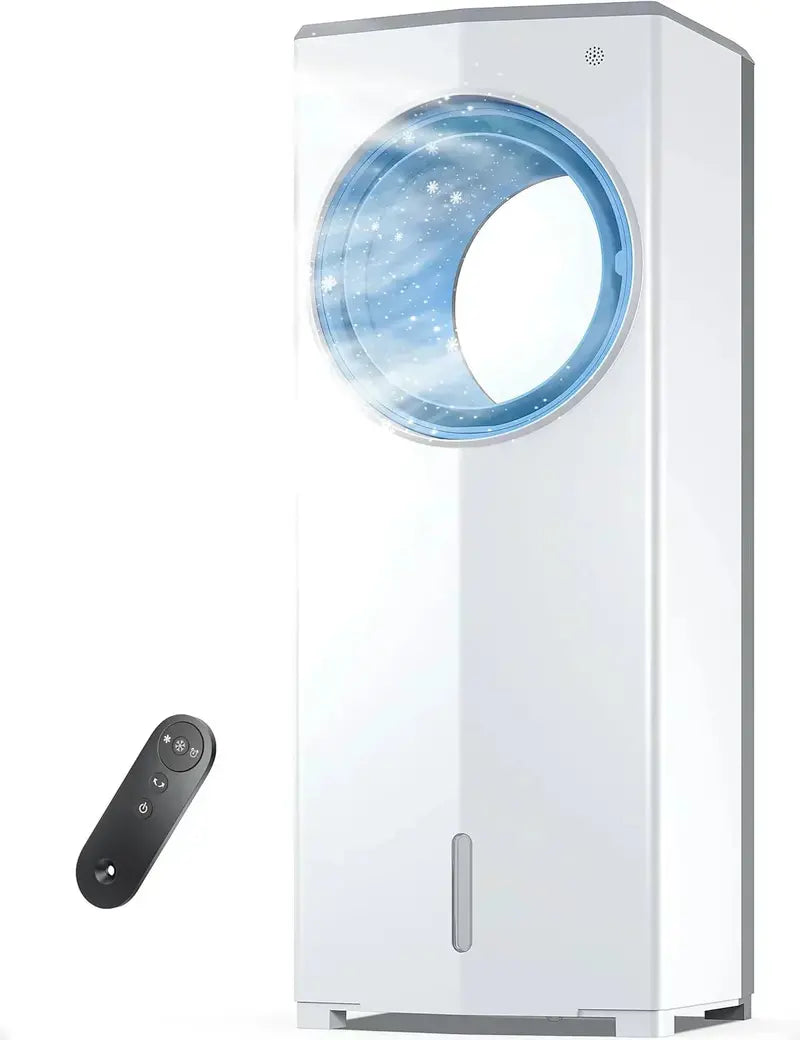 Windowless Evaporative Air Cooler  26.3-Inch Portable Room Cooler for No-Window Spaces