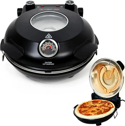1200W Electric Pizza Oven  Ceramic Stone Baking, Viewing Window, Timer & Adjustable Temperature Control