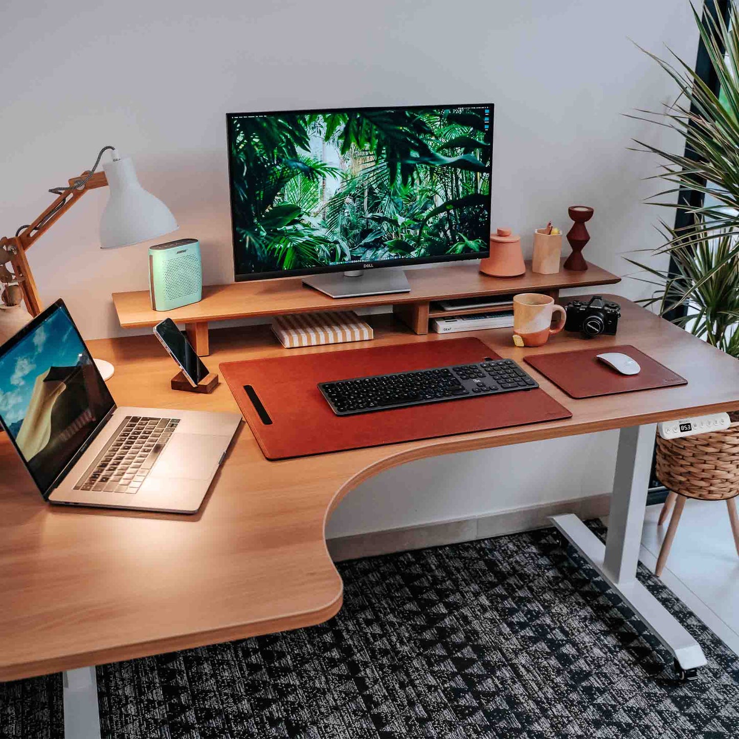 Piètement de bureau assis debout d’angle - CORNER L