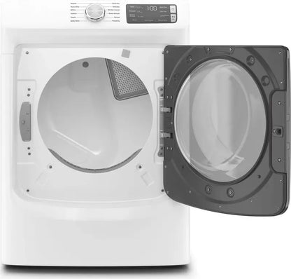 White Front-Load Electric Clothes Dryer with Sensor Dry and Wrinkle Prevention