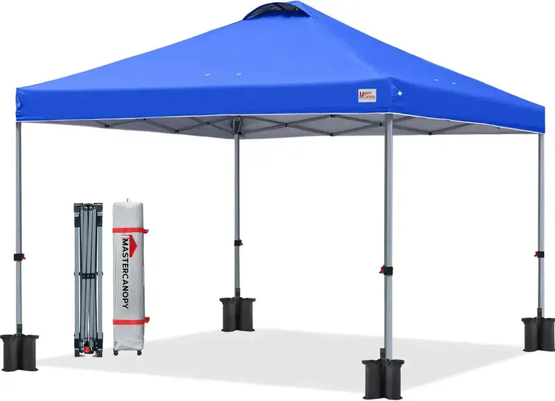 10×10 Black Pop-Up Canopy Tent  Durable Instant Shelter with Roller Bag for Transport