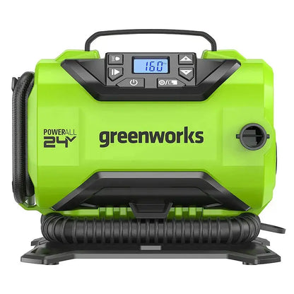 24V Cordless Tire Inflator — 160 PSI Max, Includes 2.0 Ah USB-C Battery & Charger