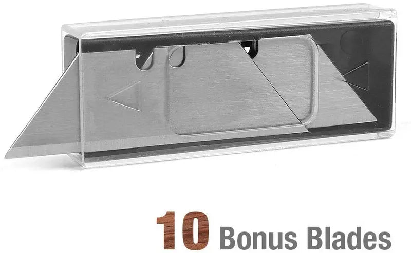 WORKPRO Heavy-Duty Folding Utility Knife with Wood Handle