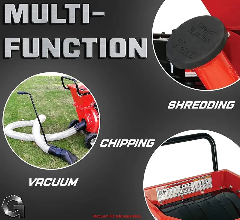 Heavy-Duty Gas-Powered Wood Chipper Shredder Mulcher