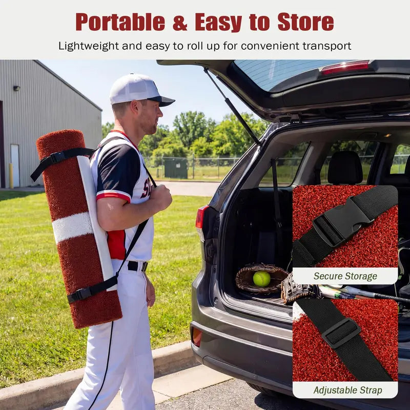 10′ x 3′ Indoor/Outdoor Softball Pitching Practice Mat
